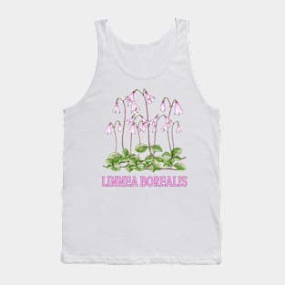 Nordic Wildflower Linnea  Borealis Twinflower Pretty Pink Flowers floral Tank Top